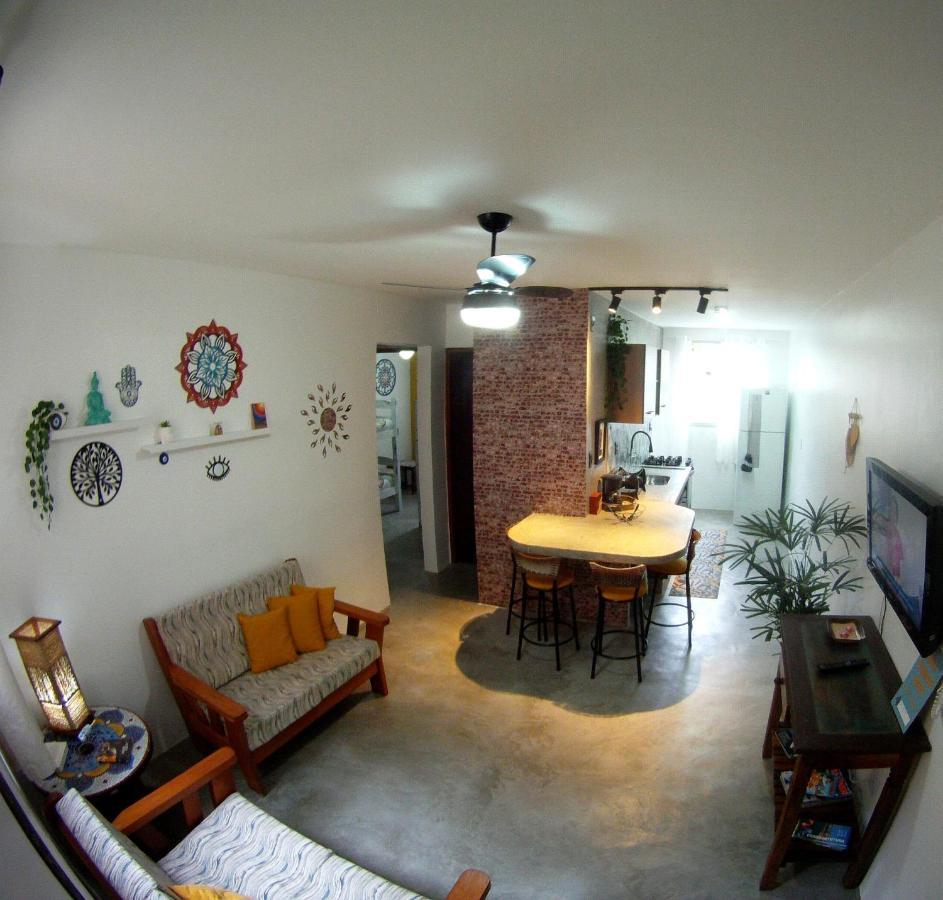 Apartamento Dona Frida Prainha Com Wifi Pe Na Areia Caraguatatuba Bagian luar foto